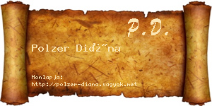 Polzer Diána névjegykártya